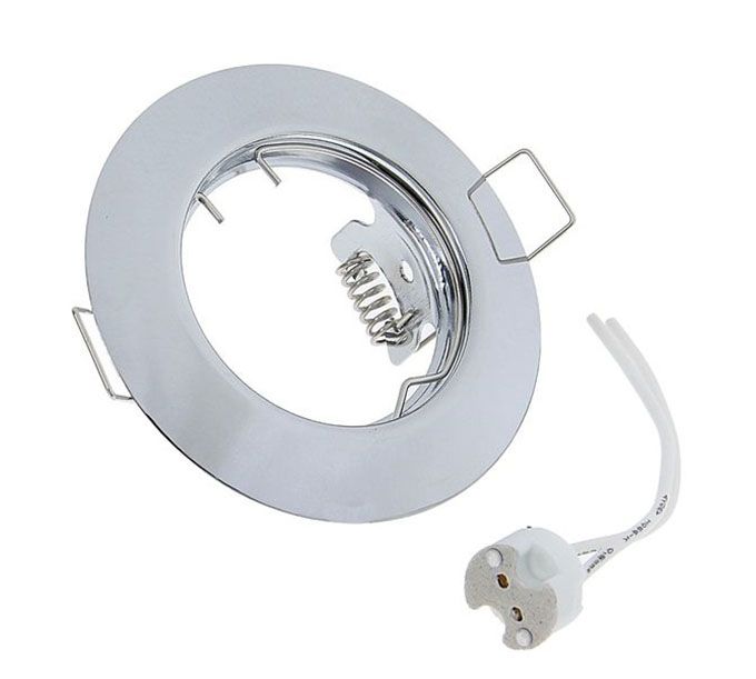 Встраиваемый точечный светильник Ecola Light MR16 DL92 GU5.3 выпуклый хром