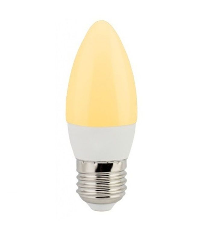 Светодиодная лампа Ecola свеча LED 6W E27 золотистая