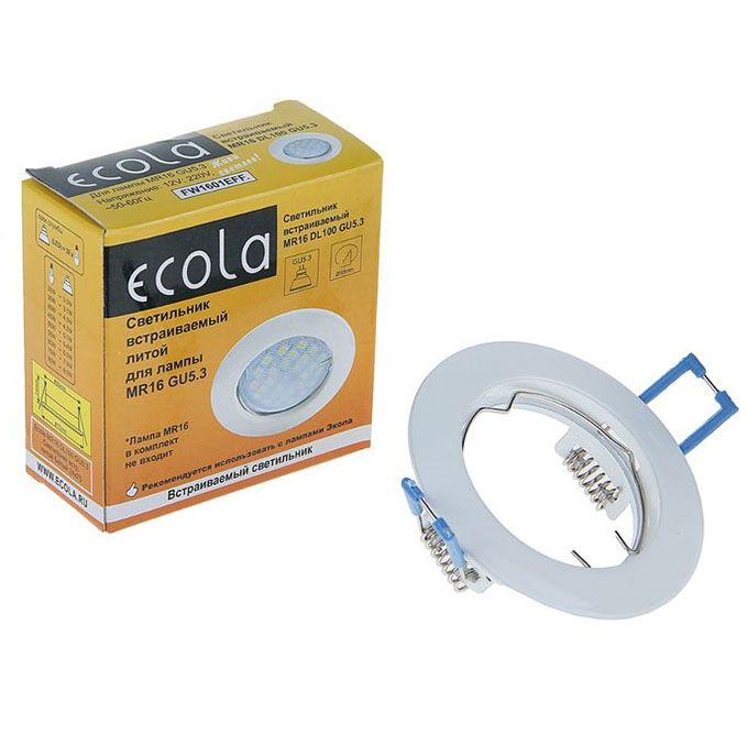 Встраиваемый точечный светильник Ecola MR16 DL100 GU5.3 белый