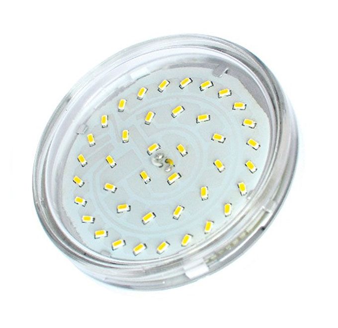 Светодиодная лампа Ecola Light в форме таблетки GX53 LED 6W (прозрачная) 4200K