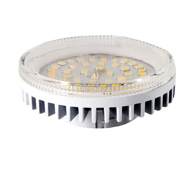 Светодиодная лампа Ecola в форме таблетки GX53 LED Premium 8,5W прозрачная (алюминий) 2800K