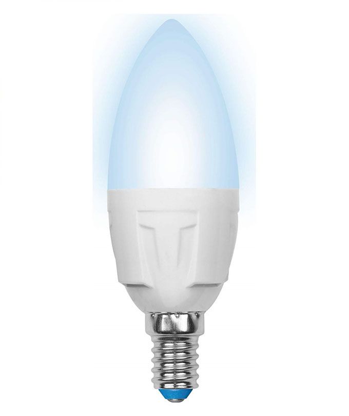 Диммируемая светодиодная лампа Uniel Palazzo DIM свеча LED 6W С37 E14 
4500K (матовое стекло)