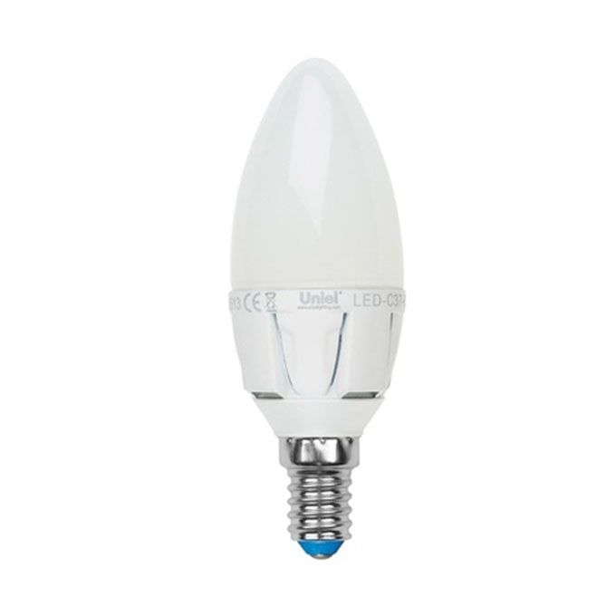 Диммируемая светодиодная лампа Uniel Palazzo DIM свеча LED 6W С37 E14 
3000K (матовое стекло)