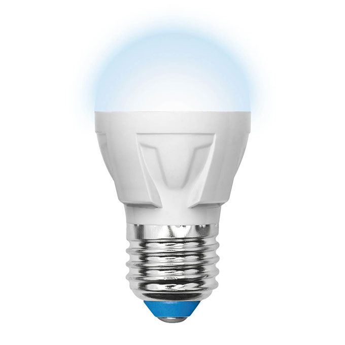 Диммируемая светодиодная лампа Uniel Palazzo DIM шар LED 6W G45 E27 
(матовая) 4500K