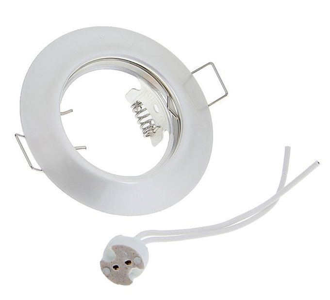 Встраиваемый точечный светильник Ecola Light MR16 DL92 GU5.3 выпуклый
перламутровое серебро
