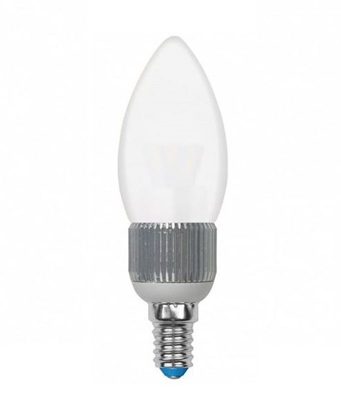 Диммируемая светодиодная лампа Uniel Crystal DIM свеча LED 5W E14 3000K 
для хрустальных люстр (матовая)