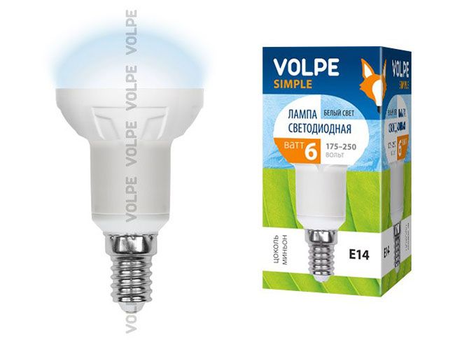 Светодиодная лампа Volpe Simple R50 LED 6W E14 (матовое стекло) 4500K
