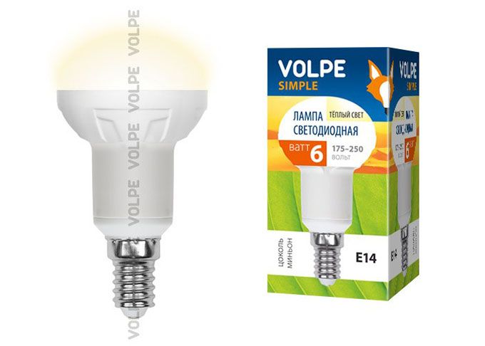 Светодиодная лампа Volpe Simple R50 LED 6W E14 (матовое стекло) 3000K
