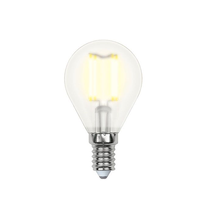 Светодиодная лампа Uniel Sky в форме шара LED 6W G45 E14 3000K (матовая)