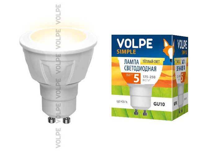 Светодиодная лампа Volpe Simple рефлектор LED 5W GU10 4500K