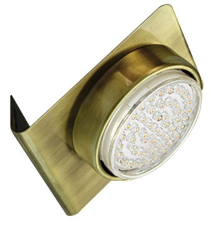 Настенный угловой светильник Ecola GX53-N82 черненая бронза