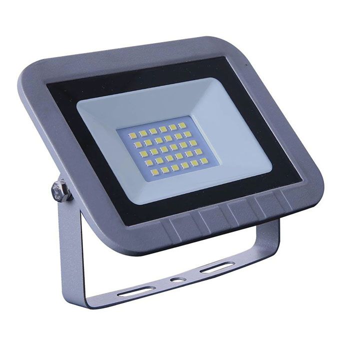 Светодиодный прожектор Ecola LED 50W IP65 ультратонкий серебристо-серый 2800K