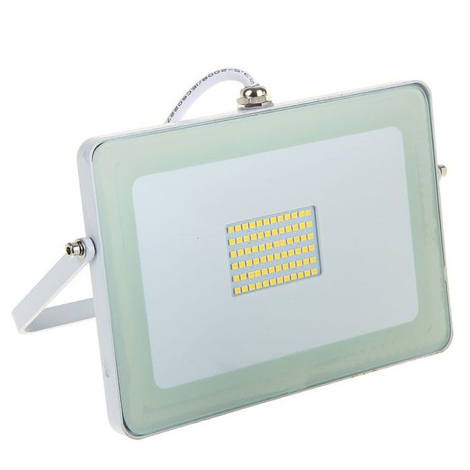 Светодиодный прожектор Ecola LED 50W IP65 ультратонкий белый 4200K