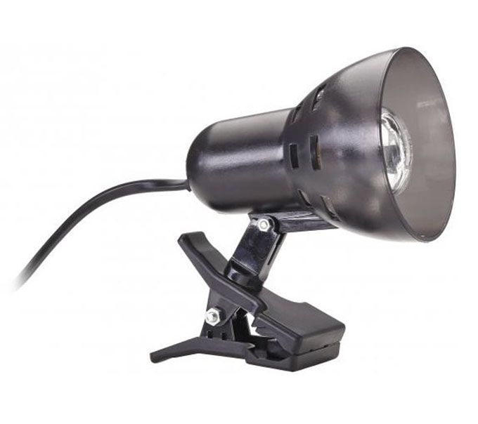 Настольная лампа Camelion KD-304 C22 R50 E14 на прищепке полупрозрачный черный