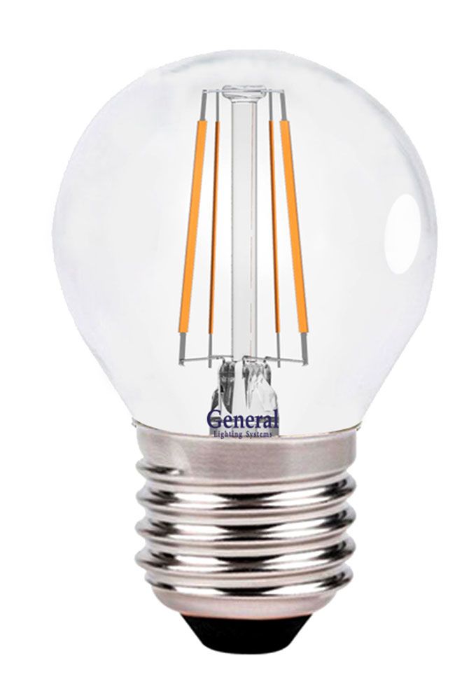 Светодиодная лампа General в форме шара LED 7W G45 E27 2700K