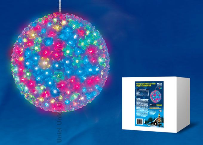 Светодиодный подвесной шар Uniel ULD-H2727-300 11W с цветами сакуры RGB