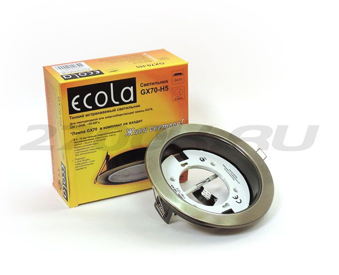 Энергосберегающий светильник Ecola GX70-H5 встраиваемый без рефлектора 
чернёная 
бронза