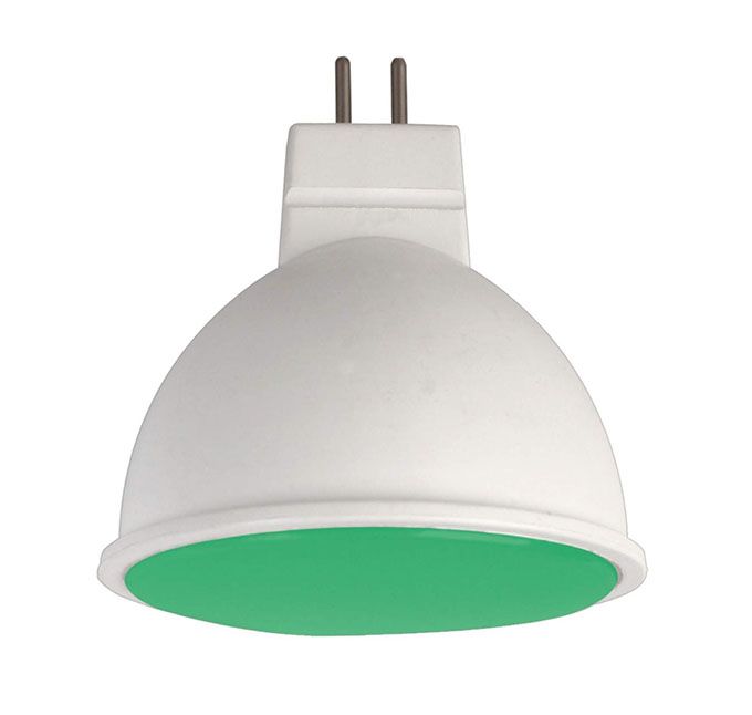 Светодиодная лампа Ecola рефлектор MR16 LED 7W GU5.3 (матовая) зеленый