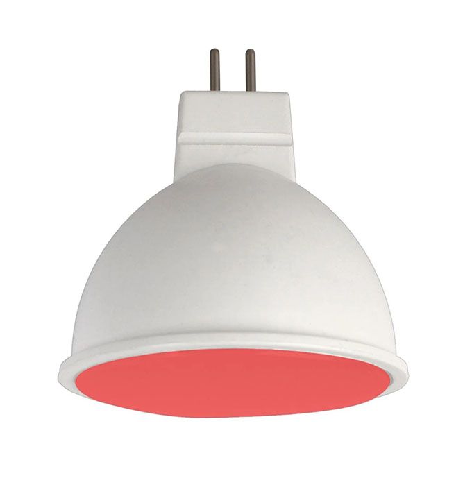 Светодиодная лампа Ecola рефлектор MR16 LED 7W GU5.3 (матовая) красный