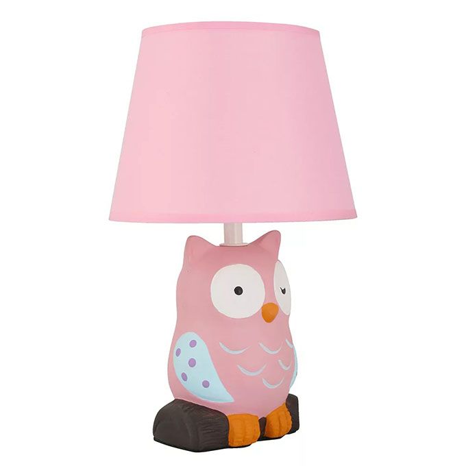 Настольная лампа Camelion KD-551 C14 E14 Совенок розовый