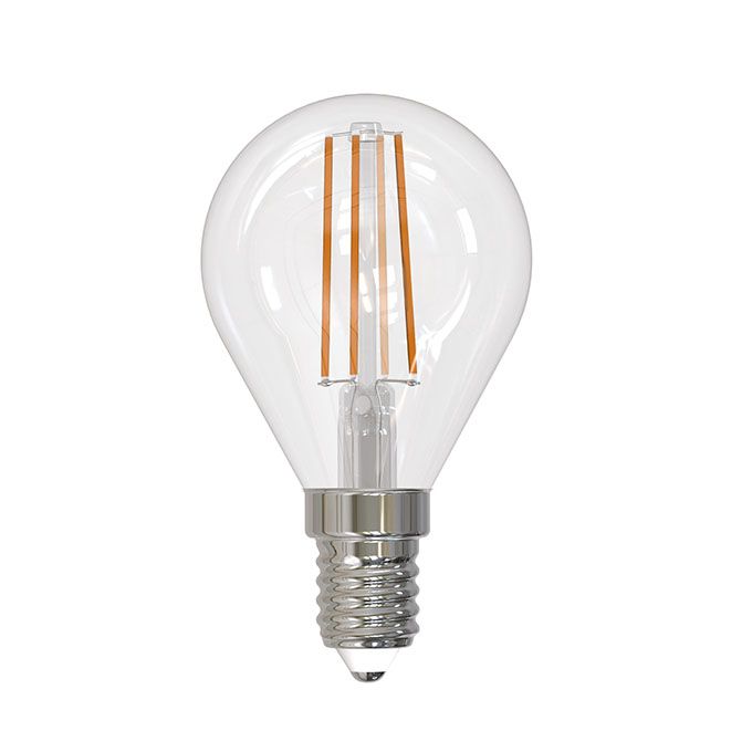 Диммируемая светодиодная лампа Uniel Air шар LED 9W G45 E14 (прозрачная) 3000K