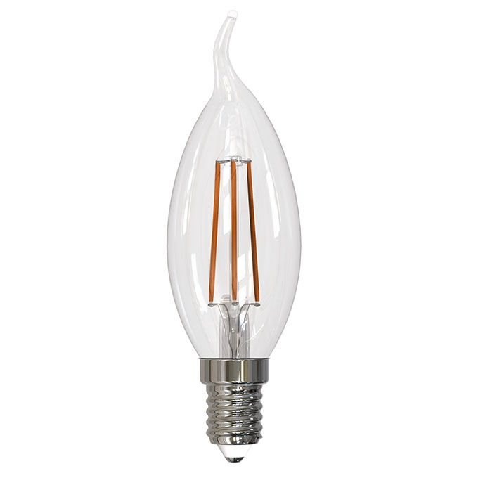 Диммируемая светодиодная лампа Uniel Air свеча на ветру LED 9W E14 (прозрачная) 3000K