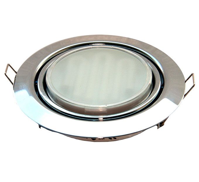 Встраиваемый поворотный светильник Ecola GX53 FT9073 хром