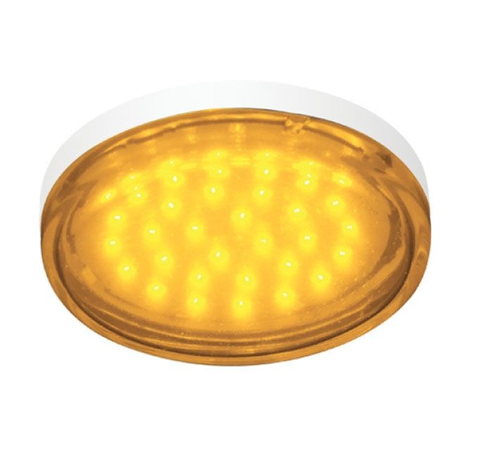 Светодиодная лампа Ecola в форме таблетки GX53 LED 4,4W (прозрачное стекло) желтый