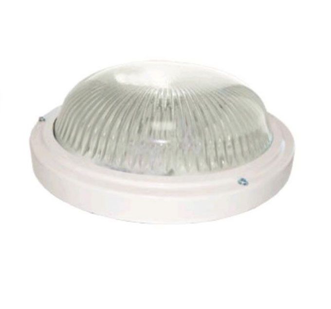Уличный круглый светильник Ecola Light GX53x3 IP65 (прозрачное стекло) белый