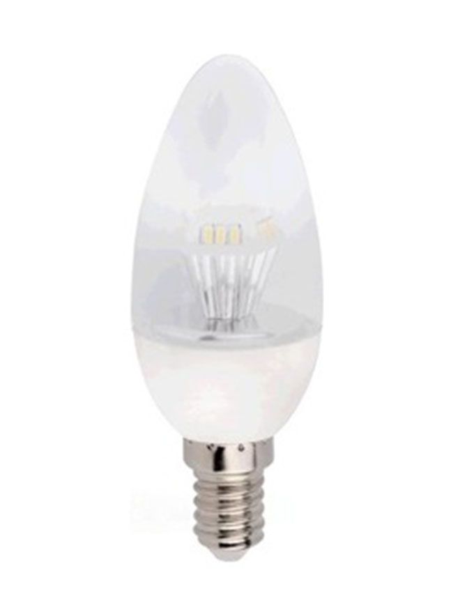 Светодиодная лампа Ecola свеча LED 4,2W E14 полуматовая искристая 
пирамида 4000K