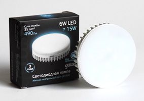 Светодиодная лампа Gauss GX53 LED 6W (матовая) 4100K