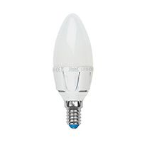 Диммируемая светодиодная лампа Uniel Palazzo DIM свеча LED 6W С37 E14 (матовая) 3000K