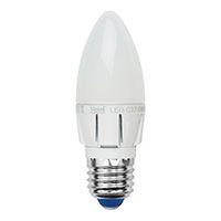 Диммируемая светодиодная лампа Uniel Palazzo DIM свеча LED 6W С37 E27 3000K (матовое стекло)