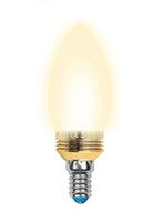 Светодиодная лампа Uniel Crystal Gold свеча LED 5W E14 3000K для хрустальных люстр (матовая)