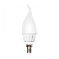 Светодиодная лампа Uniel Merli свеча на ветру LED 6W CW37 E14 4500K (матовая)
