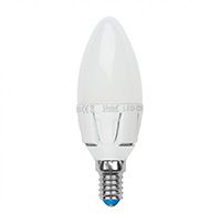 Светодиодная лампа Uniel Palazzo свеча LED 6W C37 E14 (матовая) 3000K