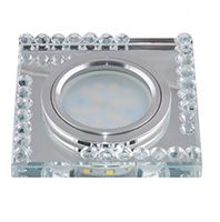 Встраиваемый светильник Fametto MR16 Luciole DLS-L101 GU5.3 с кристаликами и подсветкой тонированое зеркало