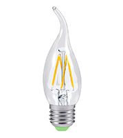 Филаментная светодиодная лампа ASD Premium свеча на ветру LED 5W E27  (прозрачная) 3000K