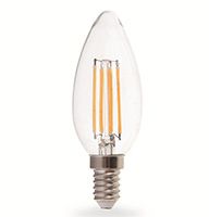 Филаментная светодиодная лампа Ecola свеча LED 5W E14 (прозрачная) 4000K