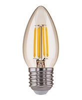 Филаментная светодиодная лампа Ecola в форме свечи LED 5W E27 4000K (прозрачная)