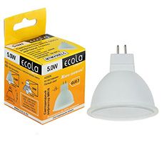 Светодиодная лампа Ecola Light рефлектор MR16 LED 5W GU5.3 M2 (матовое стекло) 4200K