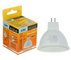 Светодиодная лампа Ecola Light рефлектор MR16 LED 5W GU5.3 M2 (матовое стекло) 6500K