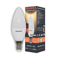 Светодиодная лампа BRAWEX Premium свеча LED 7W E14 3000K