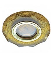 Встраиваемый светильник Ecola MR16 DL1653 GU5.3 Glass золото с фасками на вкладке золотой блеск