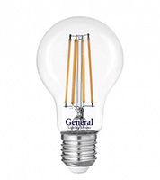 Филаментная светодиодная лампа General шар LED 13W A60 E27 (прозрачная) 6500K