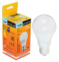 Светодиодная лампа Ecola в форме шара LED 12W A60 E27 6500K