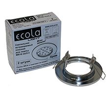 Промонабор Ecola Light MR16 DL90 плоский хром (2шт)