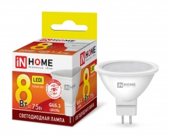 Светодиодная лампа IN HOME Vision Care рефлектор MR16 LED 8W (матовая) 3000K