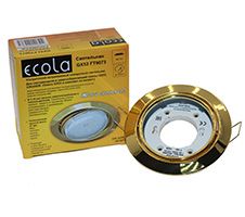 Поворотный встраиваемый светильник Ecola GX53 FT9073 золото