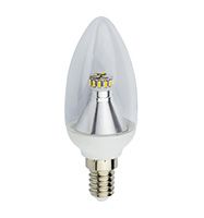 Светодиодная лампа Ecola Light в форме свечи LED 3,4W E14 прозрачная искристая точка 2700K